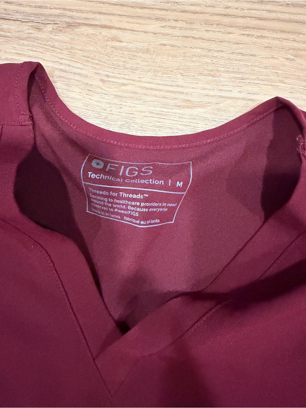 Figs Maroon Scrub Set - Picture 5 of 5